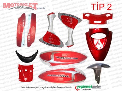 Çelik Boatian BT 125 T-2 Kaporta Komple TİP 2 - KARIŞIK RENKTİR ETİKETSİZ (ÖN ÇAMURLUK VE KAŞ YOKTUR)